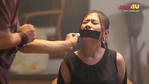 Thai Girl Black Tape Gag
