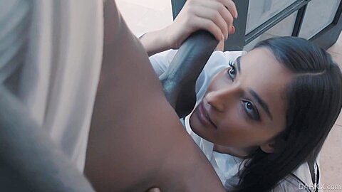 Emily Willis Hops On A Big Black Cock After Giving Head
