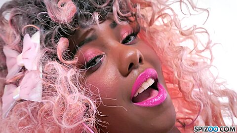 Sexy Ebony Doll Fucked Hard By A White Monster Cock