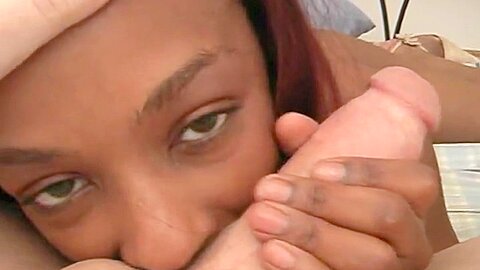 Hot Redhead Ebony Sucks Big White Dick P3