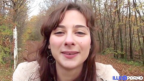 Amateur teen Sucks And Fucks Big Black Cock Outdoors (18+)