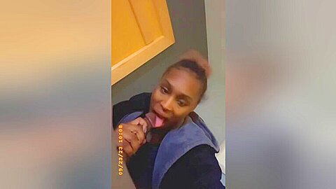 Slim Baddie Ebony Long Dick Mouth Play