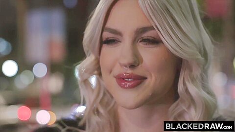 Blonde Cutie Jazlyn Takes Huge Black Cock In The Booty
