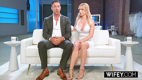 Four Muscular Black Men With Huge Fat Cocks Bang A Blonde Bride In Her Tight Pussy While Her Husband Is Sitting In The Cuck Chair As A Spectator