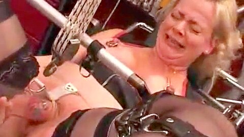 Torture Galaxy - Extreme Cunt Torture :: Big Black Plug Drill With Metal Ring Bondage
