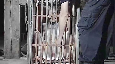 Caged Cumslut Featuring Melody ( ) :: Tight Pussy Stuffed With Black Plug In Cage