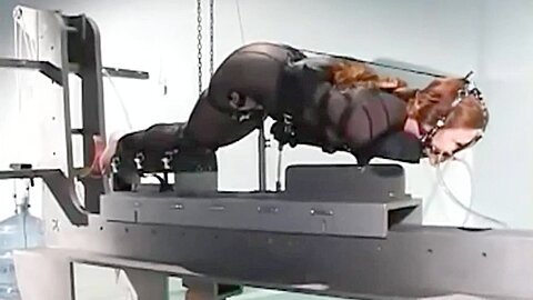 Sole Electricity :: Redhead bondage scene with chain device fuck
