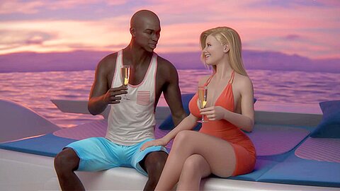 Curvy Wife Mia Cheating her Hubby with 2 Massive BBC (3D Anime)
