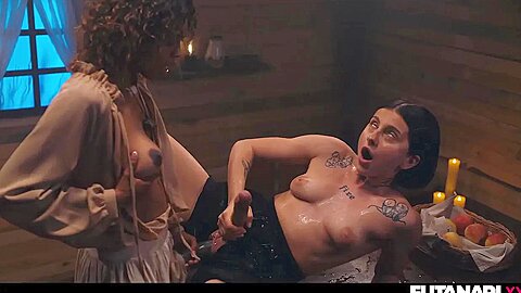 Barbie Rous And Sarah Heizel - Brunette Futanari Creampie